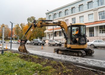 Работы на улице Ленинской в Петропавловске находятся на завершающей стадии